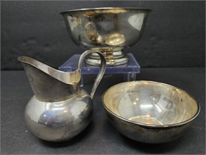 3 STERLING SILVER DISHES