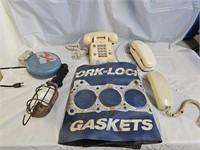 Vintage Telephones, Drop Light, Advertising