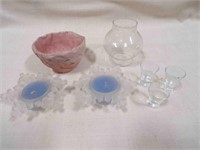 Candle Holders, pot, small glasses, Glass Chimney