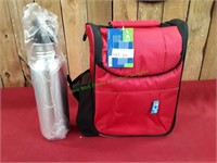 Red Ice Lunch Kit w/ Stainless Steel Bottle