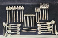 Vtg 29 pc Nobility Wind Song deco style flatware