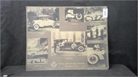VINTAGE POSTER WITH PHOTOS OF STARS & CARS