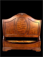 QUEEN SIZE CHERRY SHELL CARVED BED