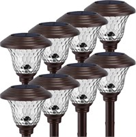 $45 BEAU JARDIN 8Pack Solar Pathway Lights Outdoor