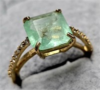 $4040 14K  Natural Colombia Emerald(2.5ct) Diamond