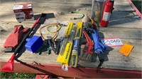 Tools, scrapers, fire extinguishers, tools