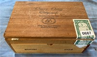 Wood Cigar Box w/Cassettes of Various Artists