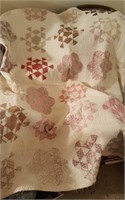 Handmade quilt, older,  has some damage