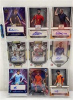 9x High End soccer autographed cards