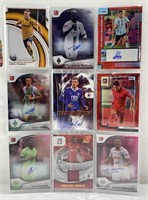 9x High End soccer autographed cards