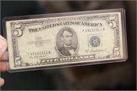 1953 Blue Seal $5.00 Note