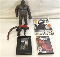 King Kong Figure, Godzilla Magazines, & Planet of