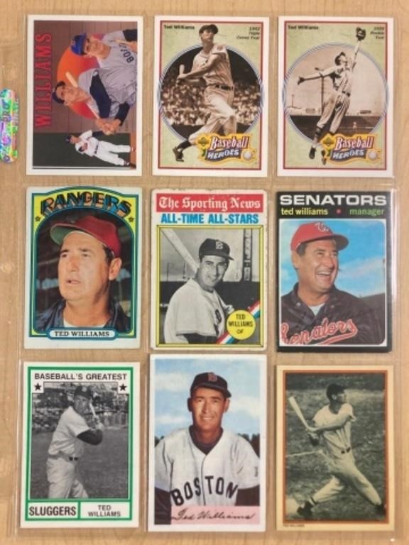 (14) TED WILLIAMS CARDS