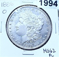 1886-O Morgan Silver Dollar UNC PL