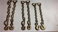 3 sets of chain / hooks