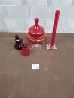 Vintage red glass collection! Collective value$165