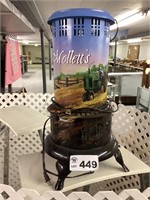 MOLLETT PAINTED HEATER MADE INTO ELECTRIC LAMP