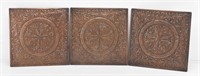 (3) Embossed Square Metal Panels made in India