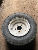 Snow mobile trailer spare tire