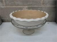 Pie Plate & Cake Plate on Pedestal