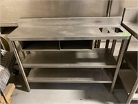 Stainless Steel Worktable With 1/9 Size Insert Cut