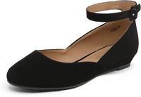 $47 (8.5) Women's Ankle Strap Flats Shoes