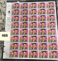 Sheet of Elvis Stamps