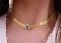 0.56ct Emerald Pendant, 18k gold