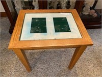 Glass-Inlayed Side Table