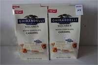 LOT OF 4 GHIRARDELLI WHITE CHOCOLATE CARMEL