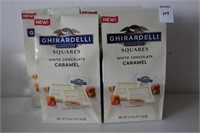 LOT OF 4 GHIRARDELLI WHITE CHOCOLATE CARMEL