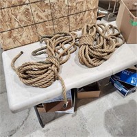 2 - 1" Sisal Ropes Length Unknown