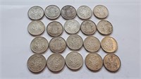Canadian 50 Cent Coins 1953 - 1965