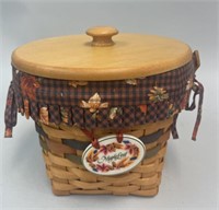 1996 Shades Of Autumn Maple Leaf Basket