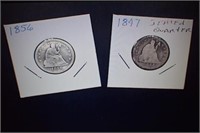 1847 and 1856 Seated Quarters