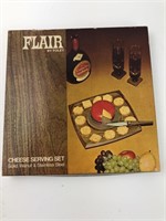Flair by Foley Solid Walnut & Stainless Cheese
