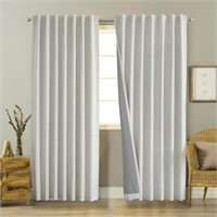 Joydeco Linen Blackout Curtains 96 inches Long