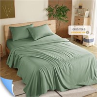 WFF9028  Shilucheng 4pc Luxury Bed Sheets, 16" Dee