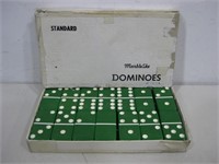 Vtg Green Puremco Marblelike Dominos