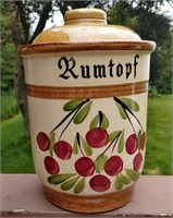 Ceramic Rumptopf Cookie Jar 11"x8"