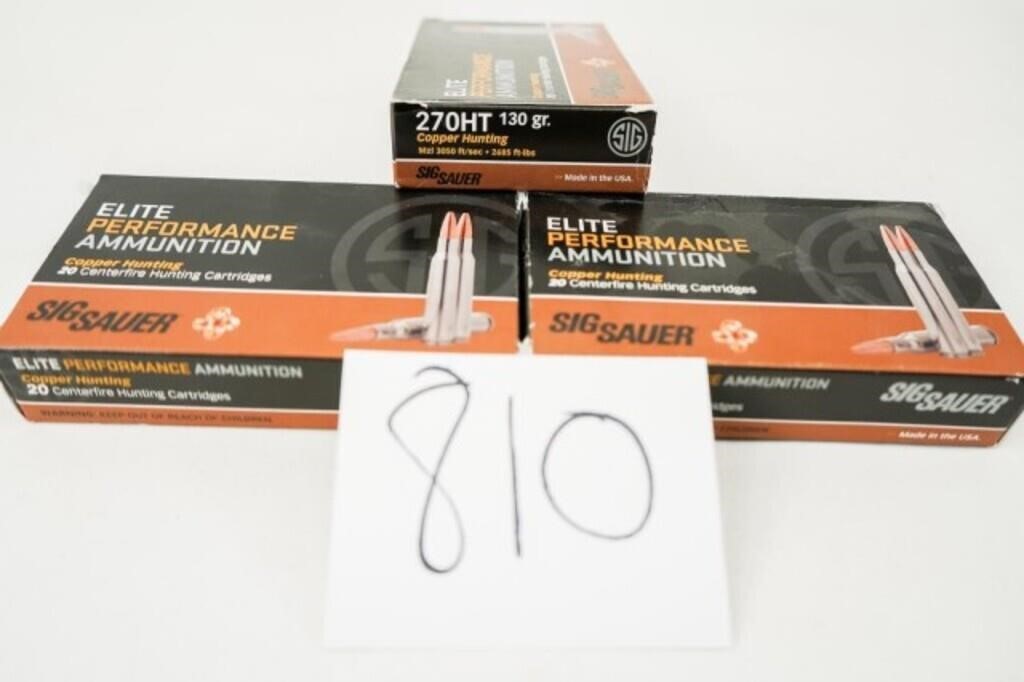60RNDS/3BOXES OF SIG SAUER ELITE PERFORMANCE 270WI