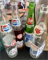 Vintage Pepsi, 7up and RC Bottles