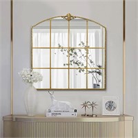 GWWJXX 33x32 Arched Mirror  Fireplace  Gold