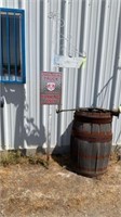 White Rod Iron Truck Parking Sign