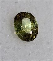 gemstone oval natural sphere green titanite .44ct