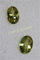 gemstones pair of nat green sphene titanite