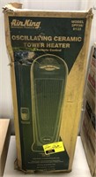 Oscillating ceramic tower heater