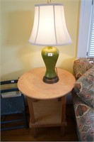 Green Ceramic Lamp W/ Table