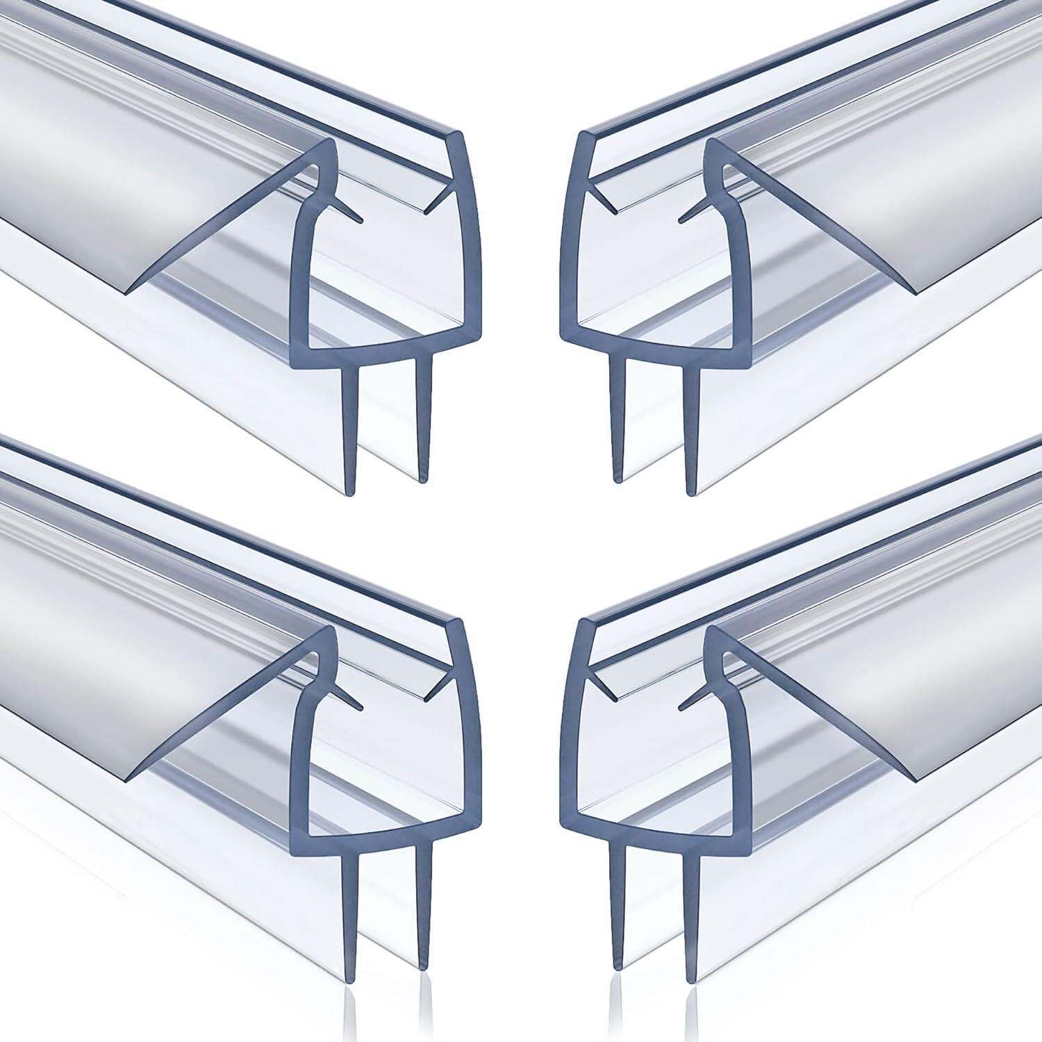 4 Pack Frameless Shower Door Seal  3/8 x 39"