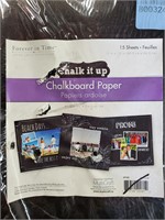 15pk Chalkboard Paper 12x12"
